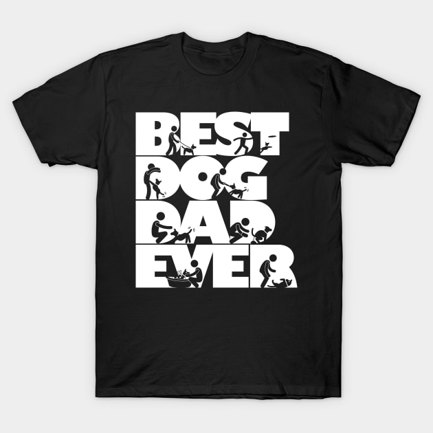 Father's Day Best Dog Dad Ever Cool Gift Edit T-Shirt by Essinet